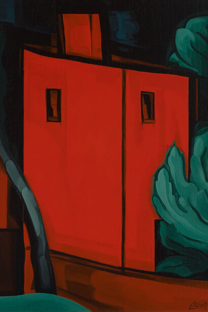 Oscar Bluemner, In scarlet and black (detail), 1932. Courtesy of Blanton Museum
