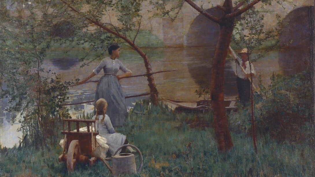 Under the Cherry Tree (1884), Sir John Lavery 1856-1941, © National Museums Northern Ireland, Collection Ulster Museum