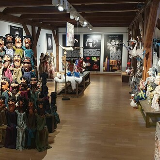 Profiles of Czech puppet theatres. Naive theatre in Liberec, exhibition view. Courtesy of Museum of Czech Puppets and Circus