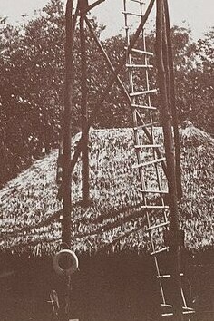 Pabellón de Dahomey en la exposición universal de 1900, París, Francia