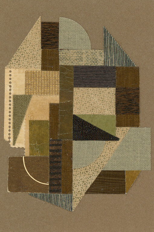 Andy Burgess, The Daily Commute (detail), 2023, Vintage ephemera and painted paper collage, 4.5" x 3.5" unframed. Courtesy of Lisa Sette Gallery