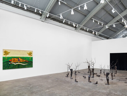 Antonio Obá, Nascimento, exhibition view. Courtesy of Mendes Wood DM