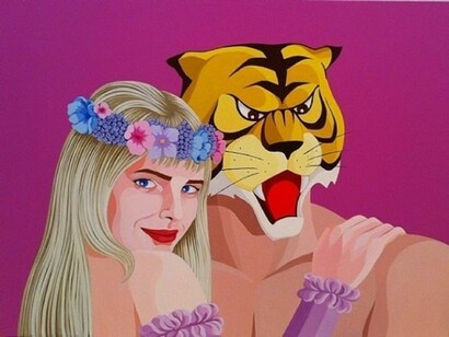 Giuseppe Veneziano, Cicciolina, acrilico su tela, Courtesy Contini Galleria d'Arte.