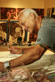 Feldsott in his studio. Photo Credit, Marc Olivier Le Blanc
