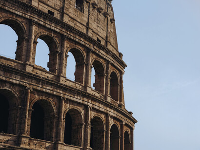 The Colosseum served as a theater, gladiator arena and gallows, Rome, Italy