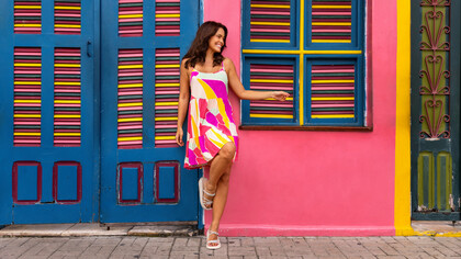 A vibrant street scene in Brazil sets the stage for a new era of fashion, where sustainability and local creativity come together in colourful harmony