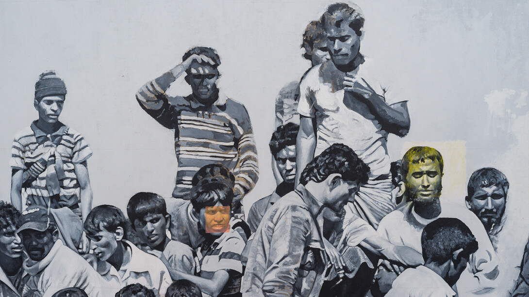 Abdalla Al Omari, The silent crossing, 2022. Courtesy of the Artist and Ayyam Gallery