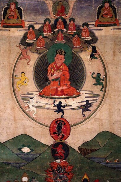 Dipinto dell'8° Karmapa Mikyö Dorje, proveniente dalla collezione del Rubin Museum of Art di New York, è nello stile Karma Gardri del Tibet orientale e risale al XIX secolo