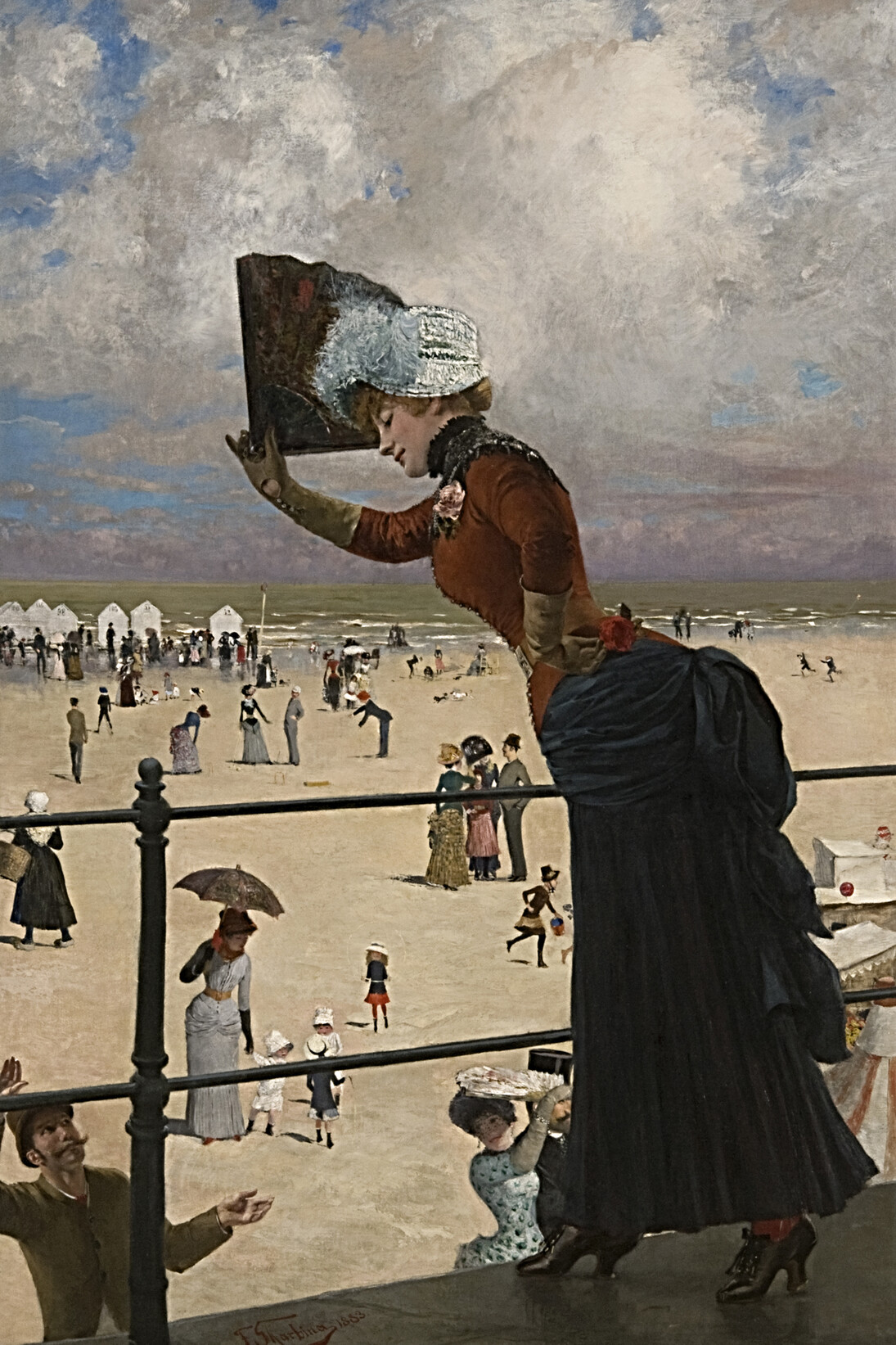 Franz Skarbina, Dame auf der Wandelbahn