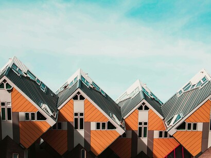 Some of the local residential architecture in Rotterdam, Netherlands