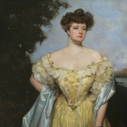 James Montgomery Flagg (American, 1877 – 1960), Nellie McCormick Flagg, ca. 1906. Oil on canvas. New-York Historical Society, Gift of Arnold Scaasi and Parker Ladd, 2001.1
