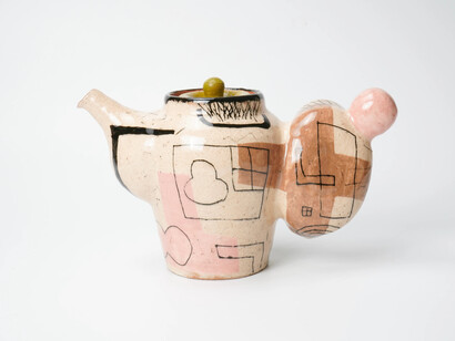 Kim Hono 金憲鎬, Pot 2 pink-mossgreen. Courtesy of Dai Ichi Arts 