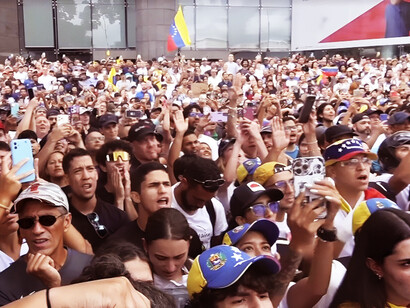 Manifestantes toman las calles contra el fraude electoral en Venezuela, julio de 2024