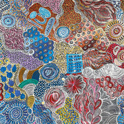 Janet Golder Kngwarreye, Bush yam. My country (detail). Courtesy of Japingka Gallery