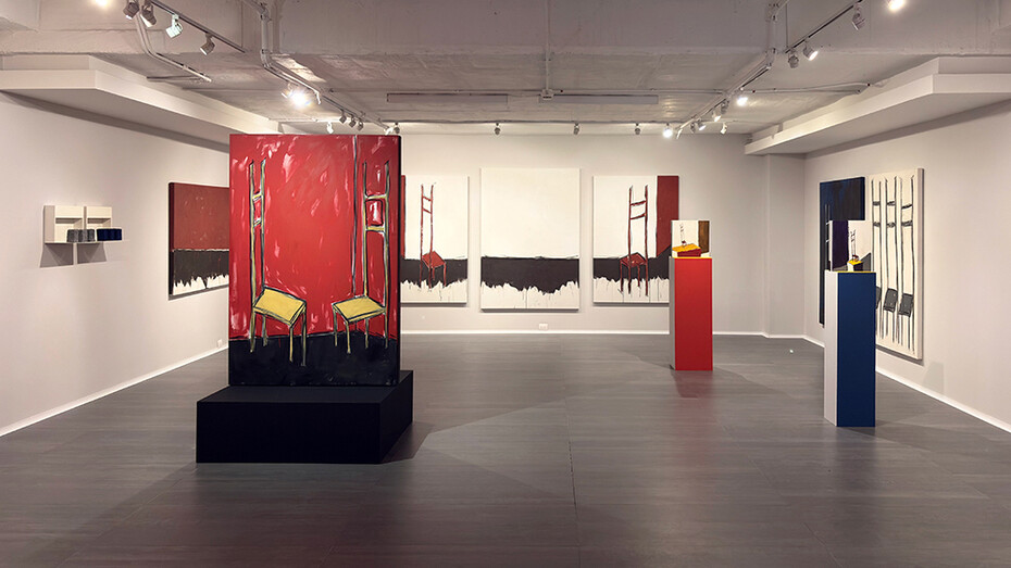 Bilal Chahal, Khronos and Kairos, exhibition view. Courtesy of La Balsa Gallery