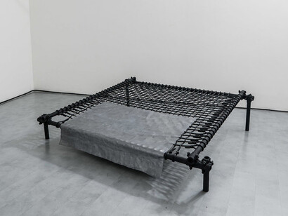 Gilberto Zorio - Letto, 2016, Courtesy Galleria de' Foscherari