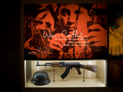 Leaving home, exhibition view. Courtesy of Immigration Museum