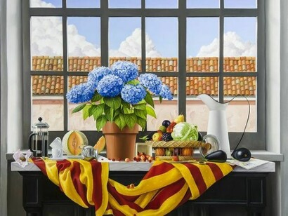 James Aponovich, La Cucina, Panicale, 2013, Oil on canvas, 60 x 72 in.