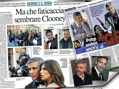 Collage di articoli di giornale e magazine su Tiziano Buccarello