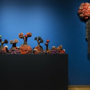 Crochet Coral Reef: Toxic Seas By Margaret and Christine Wertheim and the Institute For Figuring. Courtesy of The Museum of Arts and Design