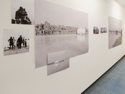 Yo-Yo Gonthier, Soy el hijo del río, vista de exhibición. Cortesía de Fundación Proa