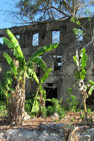 Ruines d'un ancien immeuble à Nosy Be