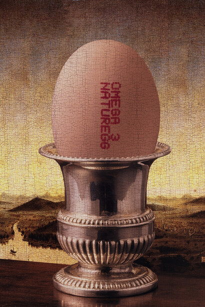 Holly Lee, Firenze breakfast with omega 3 egg (detail), 2000. Courtesy of Hong Kong Heritage Museum