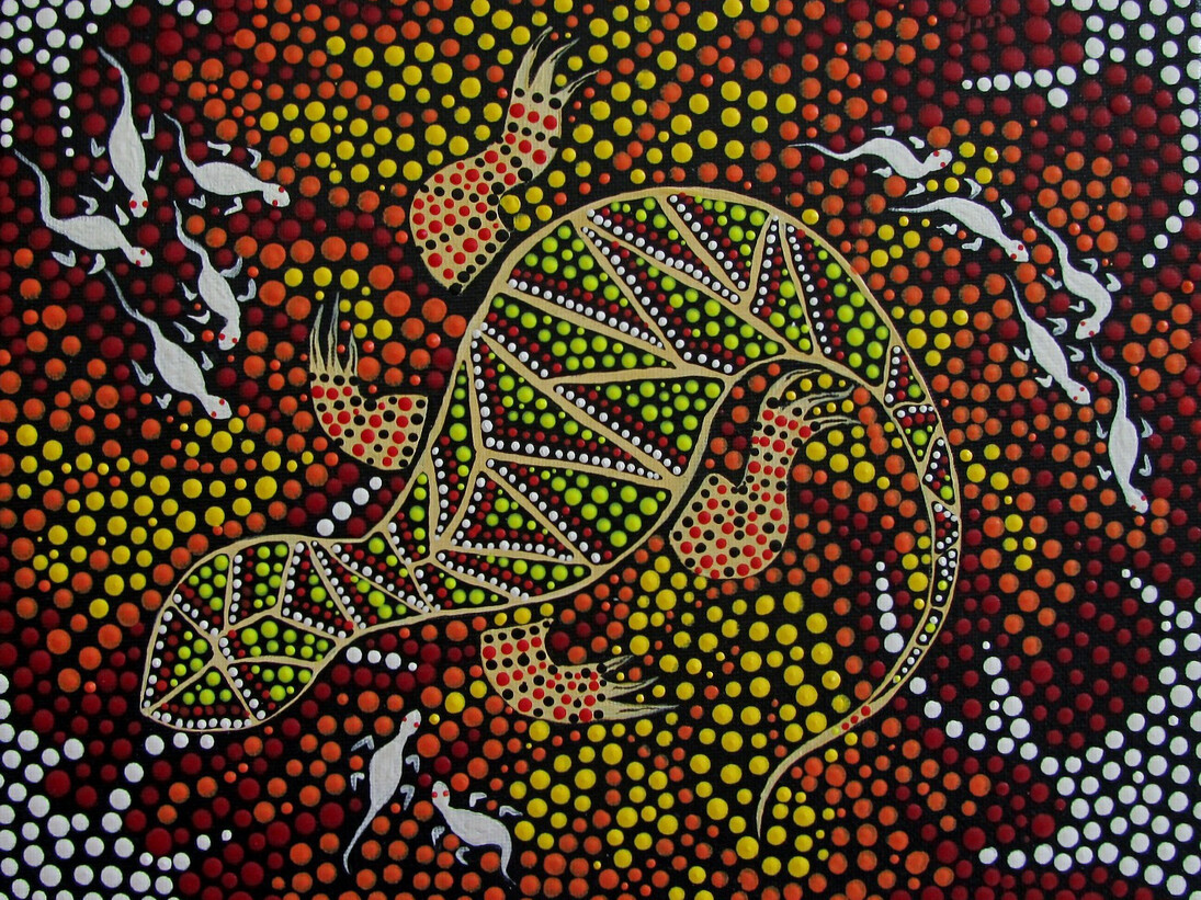 Carlene Lavender, Lizards Galore, Acrylic on Canvas, 8" x 10"