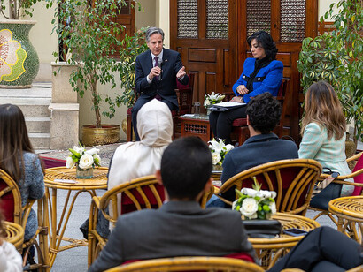 On January 29, 2023, Secretary of State Antony J. Blinken engaged in a conversation with Egyptian youth in Cairo, Egypt