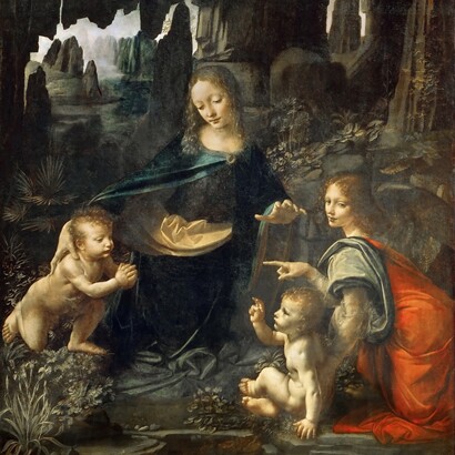Leonardo da Vinci, Vergine delle Rocce, 1483-1486. Louvre, Parigi, Francia