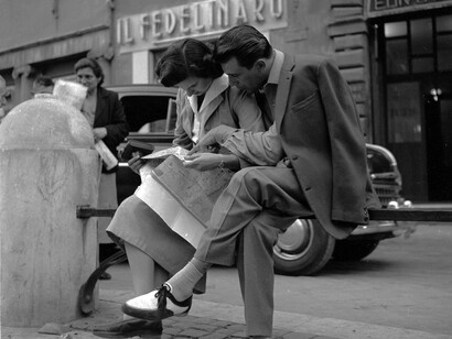 Coppia a Roma negli anni '50