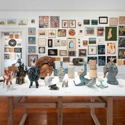 Various artists, Linden postcard show 2025, exhibition view. Courtesy of Linden New Art