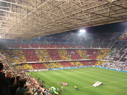 Día de partido en el estadio de Mestalla, Valencia