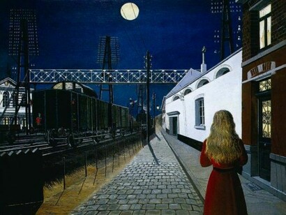 2. Paul Delvaux, Soledad, 1955.
Óleo sobre tabla, 99.5 x 124 cm.
Musée des Beaux-Arts, Mons.