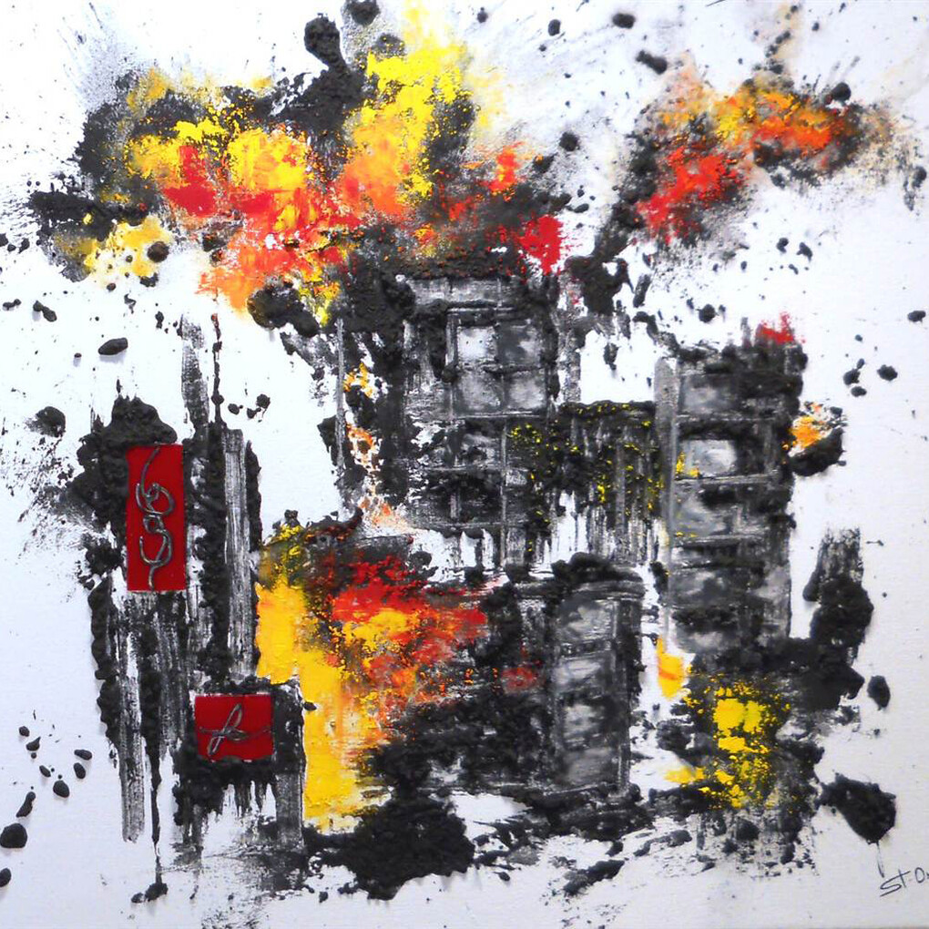 Nancy St-Onge, Untitled, Mixed Media on Canvas, 29" x 32"