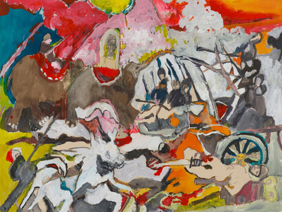 Anna Boghiguian, Die Schlacht von Magnesia nach K. Kavafis, 2024. Mit freundlicher Genehmigung des Museum Ludwig