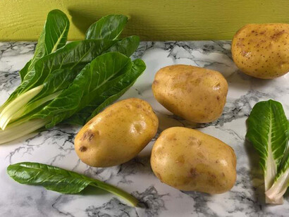 Patate e foglie di bieta