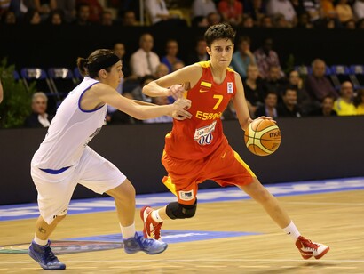 Partido de la selección española de baloncesto femenino