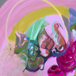 Katrine Roberts, Sucking in your breath, oil on board, 50 x 60 cm