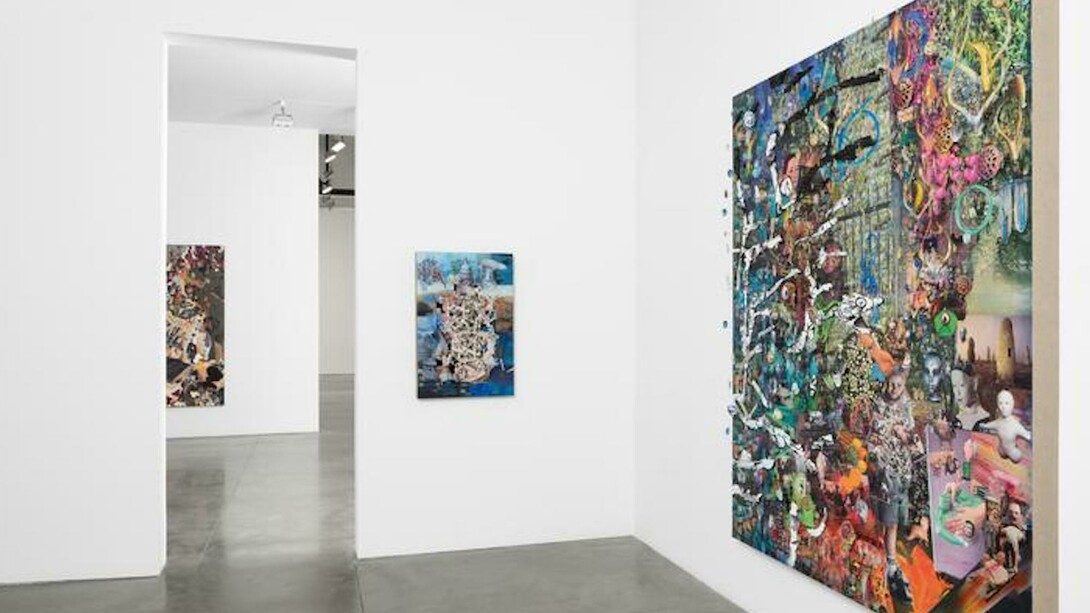 Elliott Hundley. Dust Over Everything, exhibition view. Courtesy of Andrea Rosen Gallery