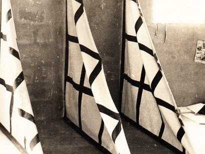 Eugenio Espinoza, Untitled, 1972, Installation view Venue, Santa Fe, Caracas. Acrylic on canvas, wood, 78 3/4 x 78 3/4 inches, Courtesy the artist