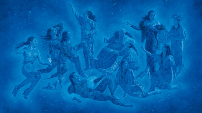 Kent Monkman, Constellation of knowledge (detail), 2022. Courtesy of Akron Art Museum