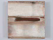 Pedro Calapez, Byte 40, 2014, Oil on lacquered aluminum, 15 3⁄4 x 15 3⁄4 x 3 1⁄2 inches (40 x 40 x 9 cm)