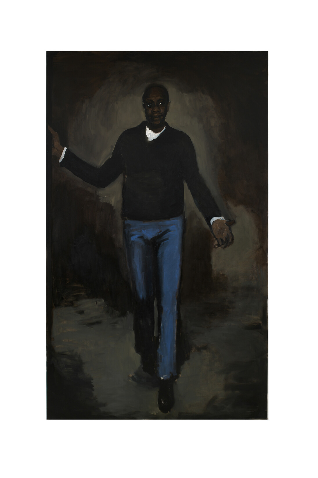 Lynette Yiadom-Boakye, Highriser, 2009, Oil on canvas, 250 x 150 cm, Courtesy of Corvi-Mora, London and Jack Shainman Gallery, New York
