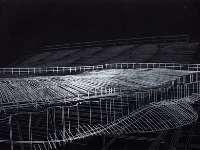 Julie Merriman, Construction VI, 2013, Carbon on
paper, 21 x 28cm