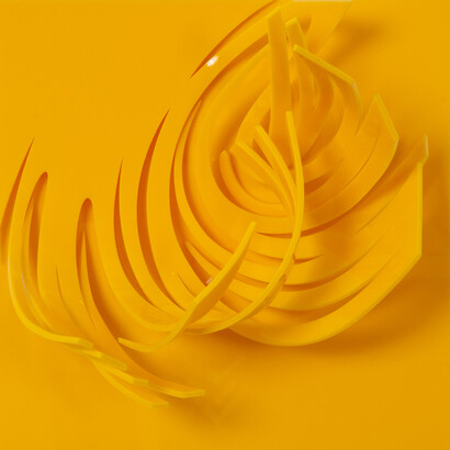 Francisco Martínez. Movimiento perpetuo. RPM 201412. 2014. Plexiglass moldeado. 24 x 24 x 8 cm