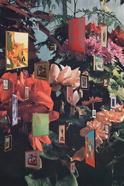 Jim Richard, Art in the Garden, 2013, collage, 12.375  x 8.875 inches