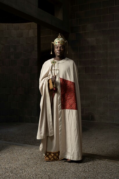 Replica of the Byzantine attire of a king of Makuria. Courtesy of Staatliche Museen