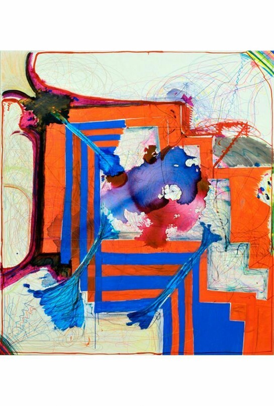 Joanne Greenbaum, "Untitled", 2014, oil, ink and acrylic marker on canvas, 90 x 80 in., 228.6 x 203.2 cm