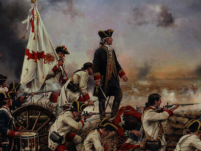 Bernardo de  Gálvez in America, which shows the Spanish soldier Bernardo de Gálvez during the Battle of Pensacola
